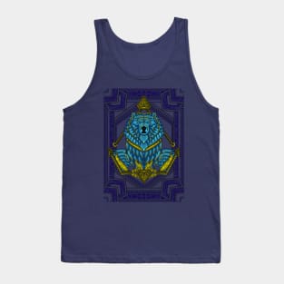 Awesome Blue Sumo Bear Artwork Tank Top